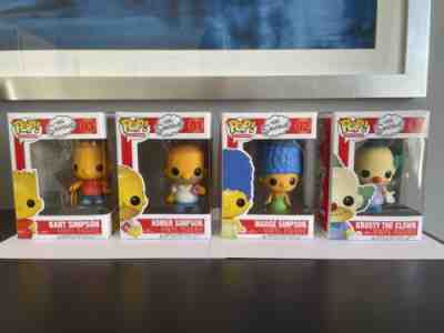 NEW Funko Pop The Simpsons Homer #01 Marge #02 Bart #03 Krusty #04 Complete Set