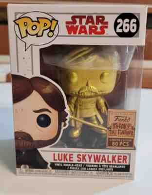 Star Wars Gold Luke Skywalker #266 Freaky Tiki Funday Pop Funko NEW MINT /80