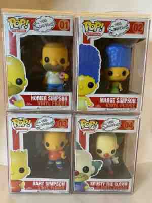 Funko Pop The Simpsons Homer #01 Marge #02 Bart #03 Krusty #04 Grail Vaulted Og