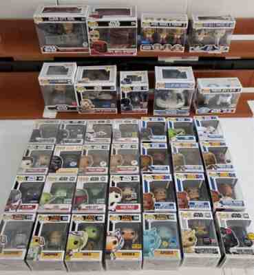 LOT OF (47) FUNKO POP! VAULTED STAR WARS FIGURES Rebels Ahsoka Mudtrooper Wicket