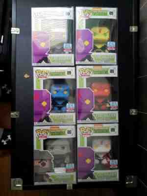 Funko Pop 8-BIT TMNT Shredder + all 5 Foot Soldiers LE 500 NYCC 2017