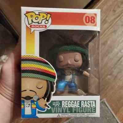 Funko Pop Rocks #08 Reggae Rasta Bob Marley Vaulted Rare Htf