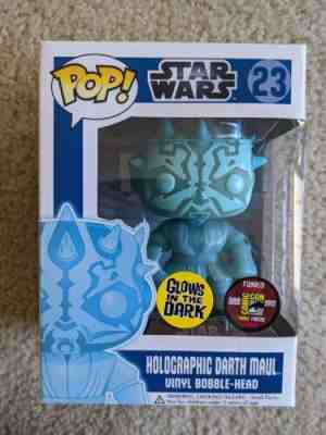 Funko Pop! Star Wars Holographic Darth Maul SDCC Exclusive w/ Pop Armor