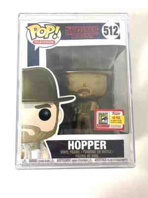 2018 SDCC Fundays Funko Pop Stranger Things GOLD HOPPER LE 40 Genuine AUTHENTIC