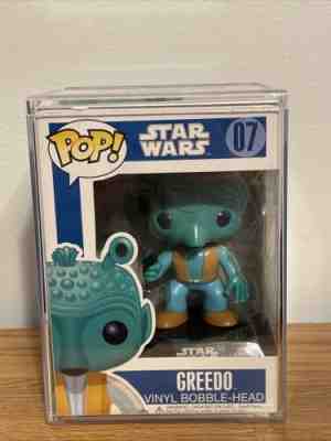 Funko POP! Star Wars #07 Greedo Vaulted Blue Box Large Print + Hard Stack