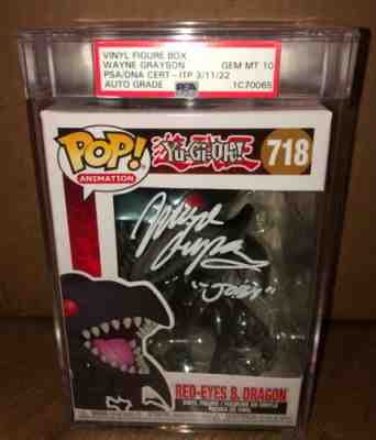 Wayne Grayson Yu Gi Oh Red Eyes B.Dragon Joey Wheeler Autographed Funko PSA 10 A