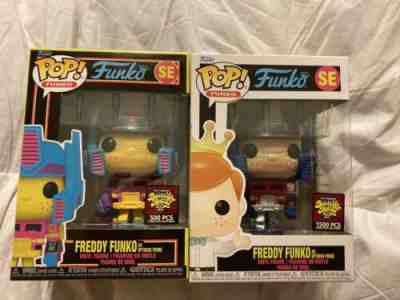 Pop! Freddy Funko Fundays Transformers Optimus Prime 2022 SDCC Bundle. In Hand