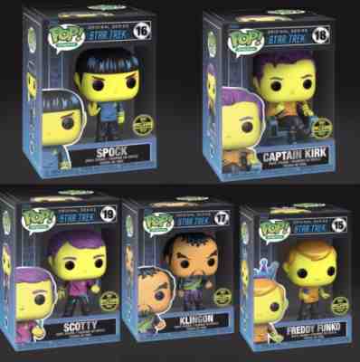 COMPLETE SET Funko Star Trek Pop! Blacklight Just shipped.