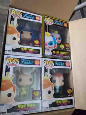 Funko Pop 2022 Fundays Box Blacklight Bandits SET Freddy Loki killer crowns