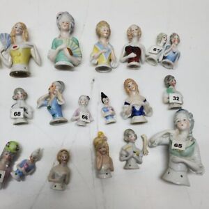 Mixed Lot of Unsorted Porcelain Figurines Half Torso and Full