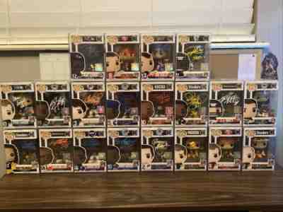 20 NFL HOF Funko Pops Signed Witnessed Set