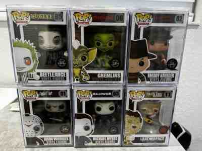 Original 6 Funko pop Chase Horror GLOW Jason Myers Leatherface Freddy Gremlins