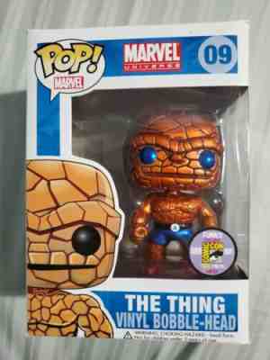 SDCC 2011 FUNKO POP MARVEL THE THING METALLIC /480 FANTASTIC FOUR #09 GRAIL Rare