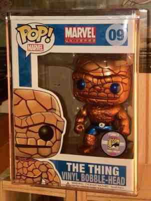 SDCC 2011 FUNKO POP MARVEL THE THING METALLIC 1/480 FANTASTIC FOUR #09 GRAIL!