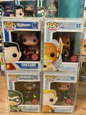 Funko Pop! Gemini Excl Metallic LE 240 - Shazam!, Green Arrow, Hawkman, Aquaman