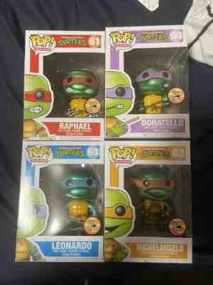 Funko Pop! Teenage Mutant Ninja Turtles Metallic Set SDCC 2013