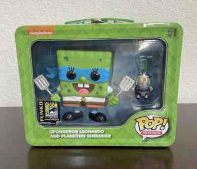 Funko Pop SPONGEBOB & PLANKTON Ninja Turtles 2014 SDCC Limited Edition (1/1000)