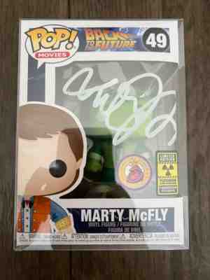 FUNKO POP! MARTY MCFLY PLUTONIUM GITD PLASTIC EMPIRE LE 200 SIGNED JSA FIGURE!