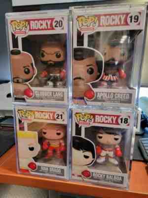 Funko Pop Rocky Balboa, Apollo Creed, Ivan Drago, Clubber Lang VAULTED RARE set