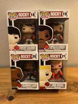 â­ï¸ Funko Pop! Movies Rare Authentic Vaulted Rocky Balboa 18, 19, 20, 21 Set â­ï¸