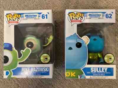 SDCC 2013 Funko Pop! Mike Wazowski 61 Sulley 62 Disney Pixar Monsters University