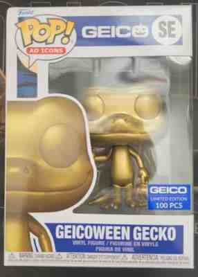 GEICOWEEN Golden Gecko Funko Pop Limited Edition 100 PCS - SE AD ICONS