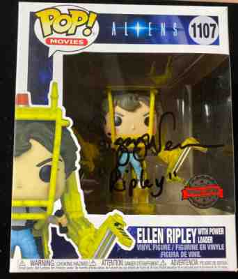 Sigourney Weaver Signed Aliens Ripley Power Loader 1107 Funko Pop - JSA XX87057