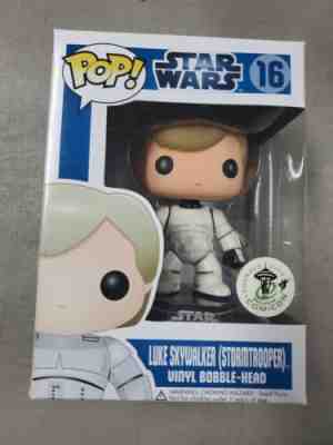 Funko Pop!Star Wars Luke Skywalker Stormtrooper #16 Emerald City Ex W/PROTECTOR