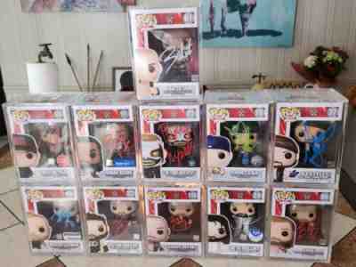 Wrestling Pop! WWE Lot all jsa and beckett besides Roman and Aj all in stacks