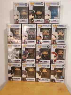 Funko Pop Assassin's Creed Lot of 15, Complete Set w/Ezio Black & Protectors