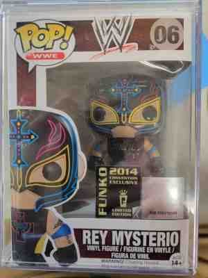 WWE Rey Mysterio SDCC Convention Exclusive Funko Pop Vinyl #06 Black Great Shape