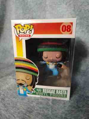 Funko Pop Rocks #08 Reggae Rasta Bob Marley Vaulted Vintage hard case