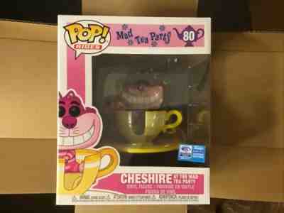 Funko Pop, Rides Mad Tea Party 80, Cheshire Cat Ltd Ed 2000 Wondercon-MINT !!!!!