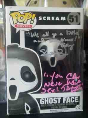 Ghostface Funko Pop! #51 SIGNED Ã?2 Skeet Ulrich Jamie Kennedy JSA Scream Horror