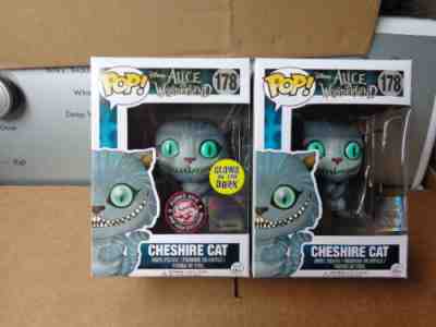 FUNKO DISNEY ALICE N WONDERLAND CHESHIRE CAT GTD ASIA EXCLUSIVE #178 SET OF 2