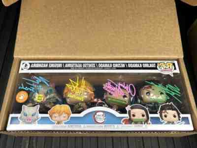 SIGNED Pop Demon Slayer Kimetsu No Yaiba 4 Pack Glow In The Dark â??NO COAâ?