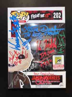 Unmasked Jason Voorhees Funko Pop SDCC Exclusive - Signed By 11 - Exact Proof!