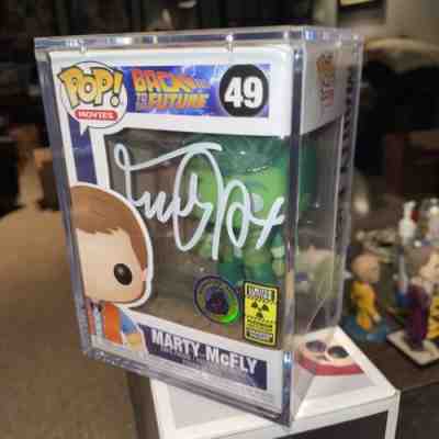 FUNKO POP! MARTY MCFLY PLUTONIUM GITD PLASTIC EMPIRE LE 200 SIGNED JSA AUTOGRAPH