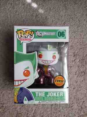 The Joker Chase Funko POP! Vinyl Bobble-head #06 in Pop Heroes DC-Glow Error