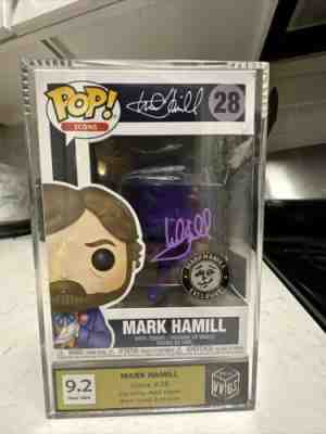 Near Mint signed And graded Mark Hamill Funko Pop #28