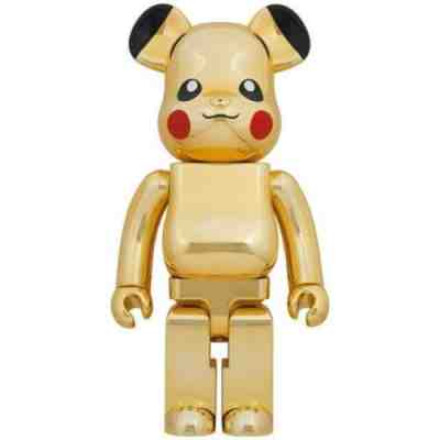 MedicomToy BE@RBRICK Pikachu GOLD Chrome Ver. 1000ï¼? Pokemon bearbrick Japan