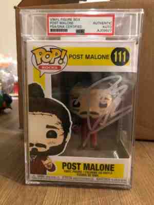 Post Malone Beerbongs and Bentleys Signed Autograph Funko Pop COA Encapsulated B