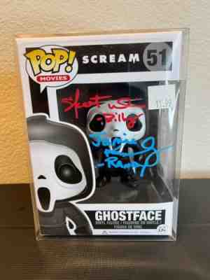 Ghostface Funko Pop! 51 SIGNED Ã?2 Skeet Ulrich Jamie Kennedy JSA 2014 NM 