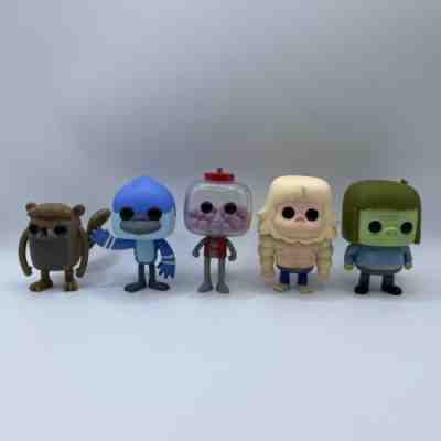 Regular Show Funko Pop OOB Loose Lot Set Benson Muscle Man Rigby Mordecai Skips