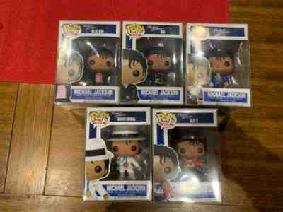 Funko Pop 2013 OG HTF Michael Jackson Set of 5 #22-26 Vinyl in Protectors