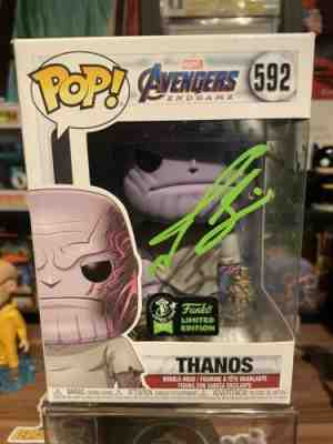 JOSH BROLIN THANOS AVENGERS 592 SIGNED AUTOGRAPH FUNKO POP Beckett Inscription