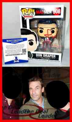 ð??¥ Jon Hamm Signed Autographed Don Draper MAD MEN Funko Pop Beckett PSA JSA