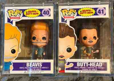 Funko Pop Beavis and Butthead 40 41 Mega Rare Grails VG to NM in Pop Armors