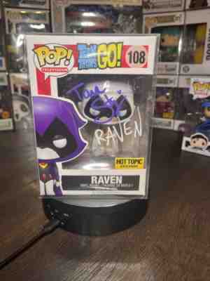 Funko POP! DC Teen Titans Go WHITE RAVEN #108 HotTopic Signed Tara Strong JSA