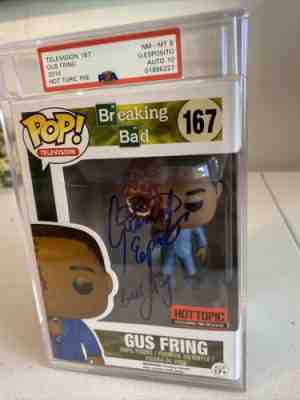 Funko Pop! Breaking Bad #167 Dead Gus Fring Graded PSA 8 Auto 10 Signed HT